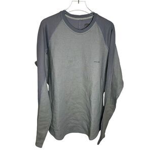 Patagonia Men's Size L Sweatshirt Gray Colorblock Long Sleeve Warm Base Layer